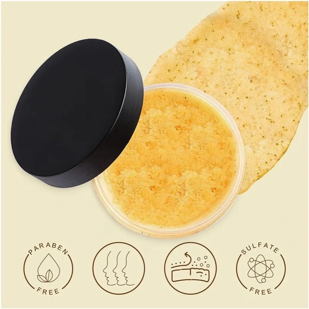 Turmeric Scrub for Face Body Vitamin C to Cleanse Hydrate Skin All Skin Types